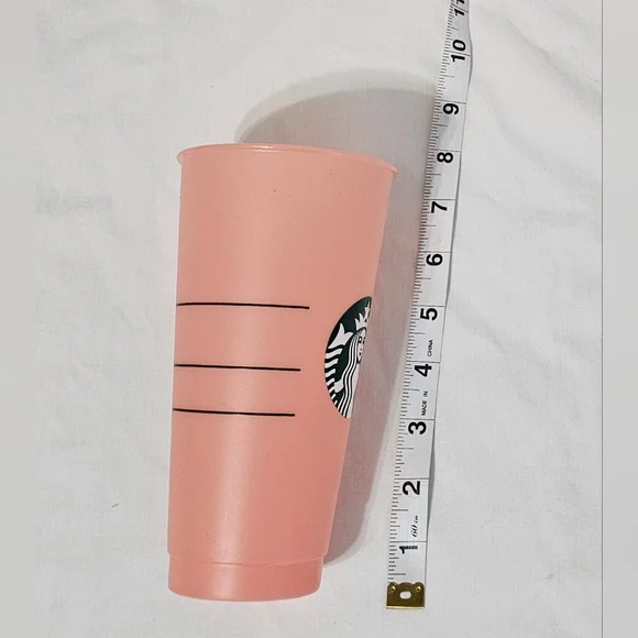 Starbucks Reusable Pink Coral Cold Cups Set of 4 | 16oz Summer Aesthetic Drinkwa - Picture 4 of 4